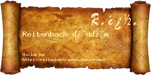 Reitenbach Ádám névjegykártya